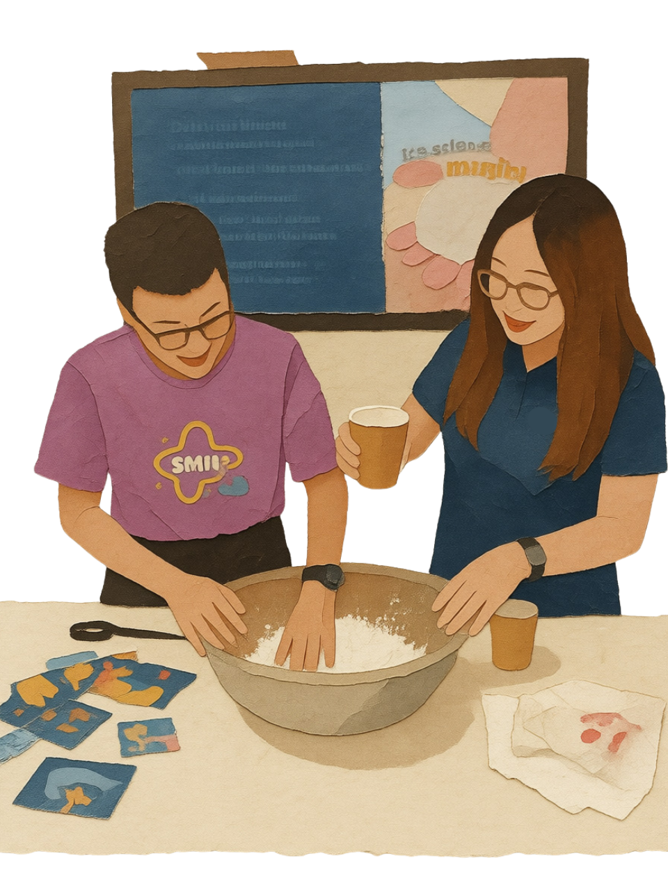 LUMoS tabletop learning illustration